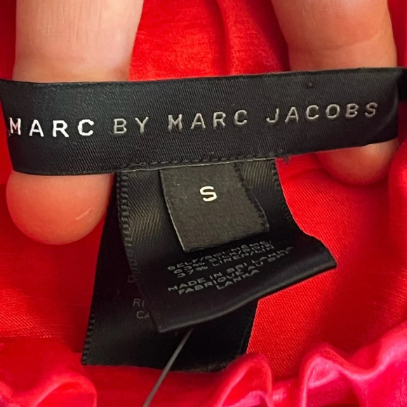 Marc Jacobs tube dress fucshia designer wedding silk linen blend size small - Picture 5 of 11